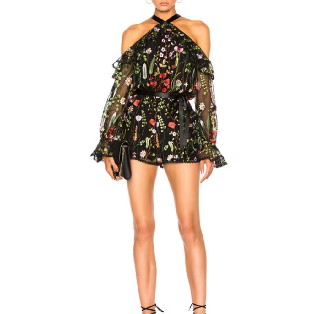 Alexis Brenna Romper - worn once - M 🖤🌺🌸🌷🌹🌼